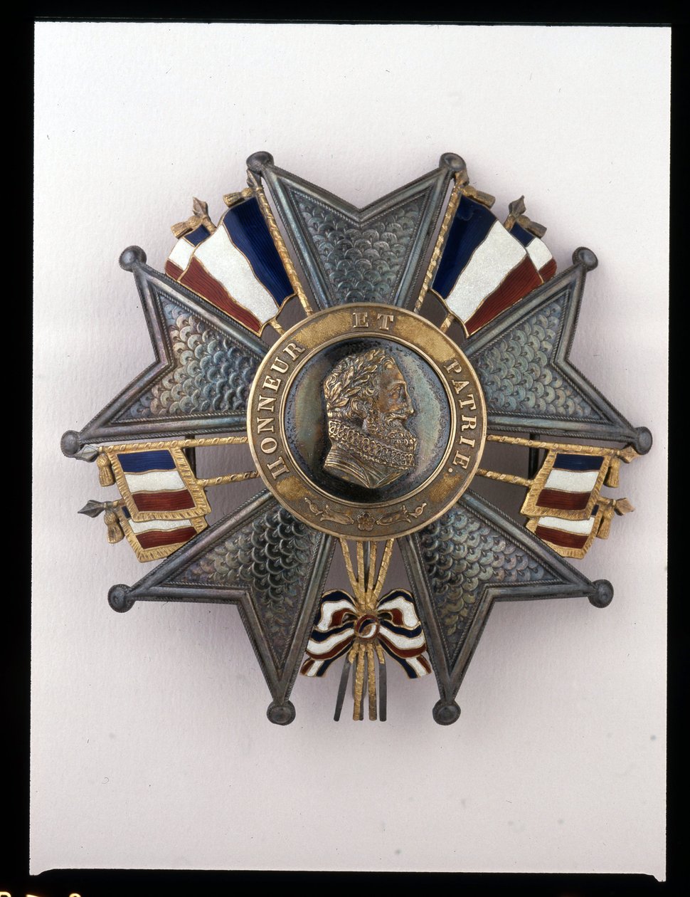 Monarchia Lipcowa - Monarchia Lipcowa - Tablica Wielkiego Krzyża Ludwika Filipa 1: „” Honor et Homeland”” – (wizerunek Henryka IV) coll. Żołnierze Antany autorstwa French School