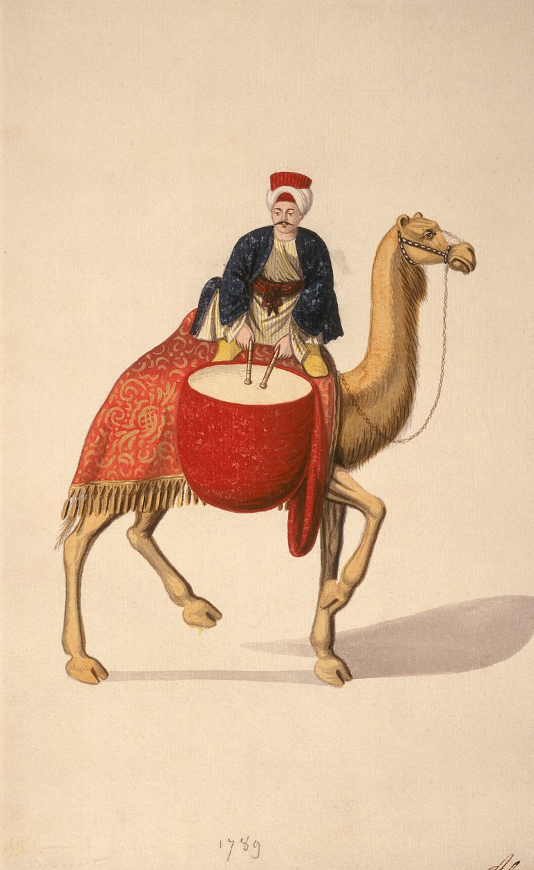 Bęben do czajnika, okres osmański, 1789 (wc na papierze) autorstwa French School