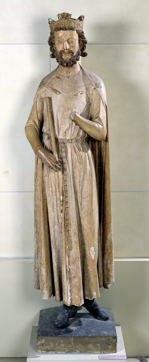 Król Childebert I (497-558) z opactwa Saint-Germain-des-Pres, c.1239-44 (wapień) autorstwa French School
