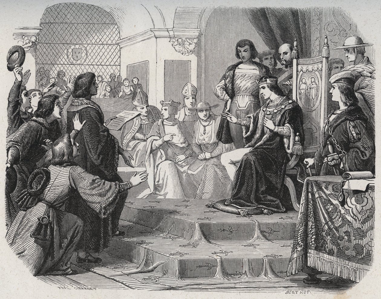 Król Ludwik XII ogłosił ojca ludu Stanom Generalnym w Tours w dniu 14 maja 1506 r. - „Ludwik XII ogłoszony ojcem ludu” autorstwa French School