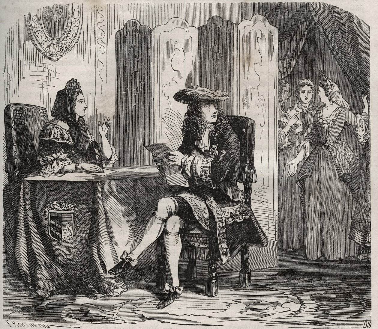 Król Ludwik XIV (1638-1715) i jego żona, markiza Maintenon (Francoise d