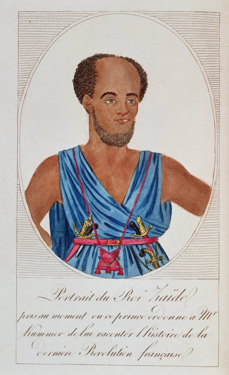 Król Zaide, Senegal, frontyspis Naufrage de la frégate la Méduse, A. Correard i J.B.H. Savigny, 1818 autorstwa French School