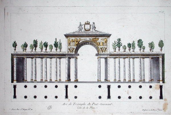 Łuk Triumfalny du Pont Tournant (kolor lito) autorstwa French School