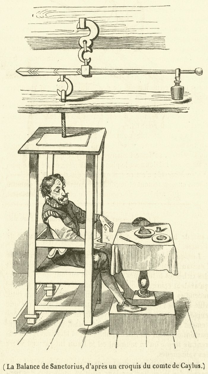La Balance de Sanctorius (grawerunek) autorstwa French School