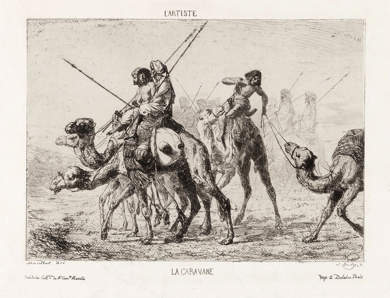 La Caravane, z l"Artiste, wyd. Koniec XIX wieku (litografia) autorstwa French School