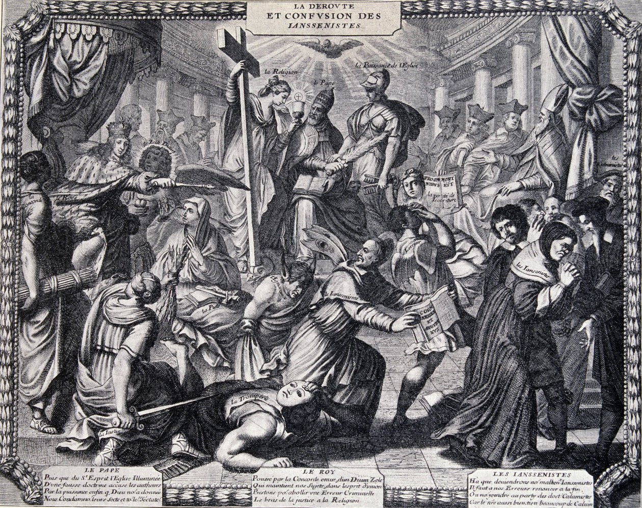 Pogrom jansenistów - almanach satyryczny wydany przez jezuitów autorstwa French School