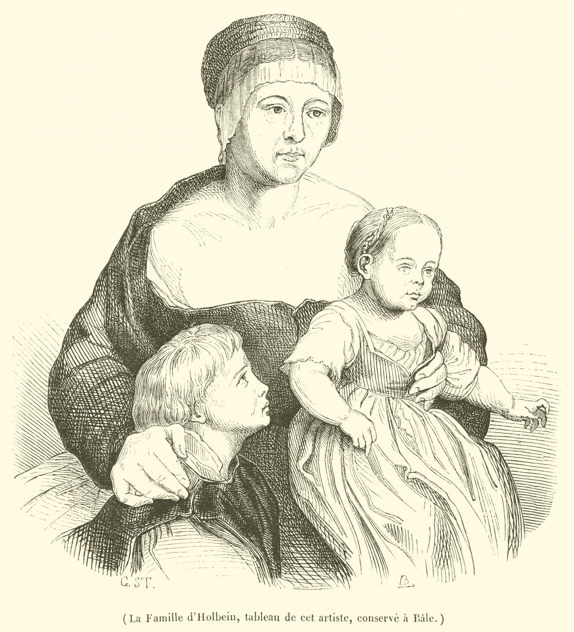 Rodzina Holbeina (rycina) autorstwa French School