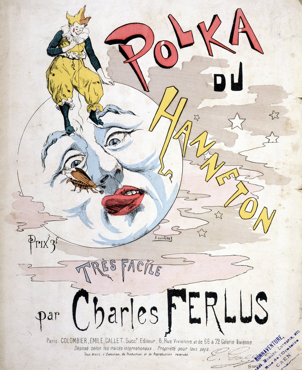 La Polka du Hanneton, Charles Ferlus - okładka nutowa, koniec XIX wieku autorstwa French School
