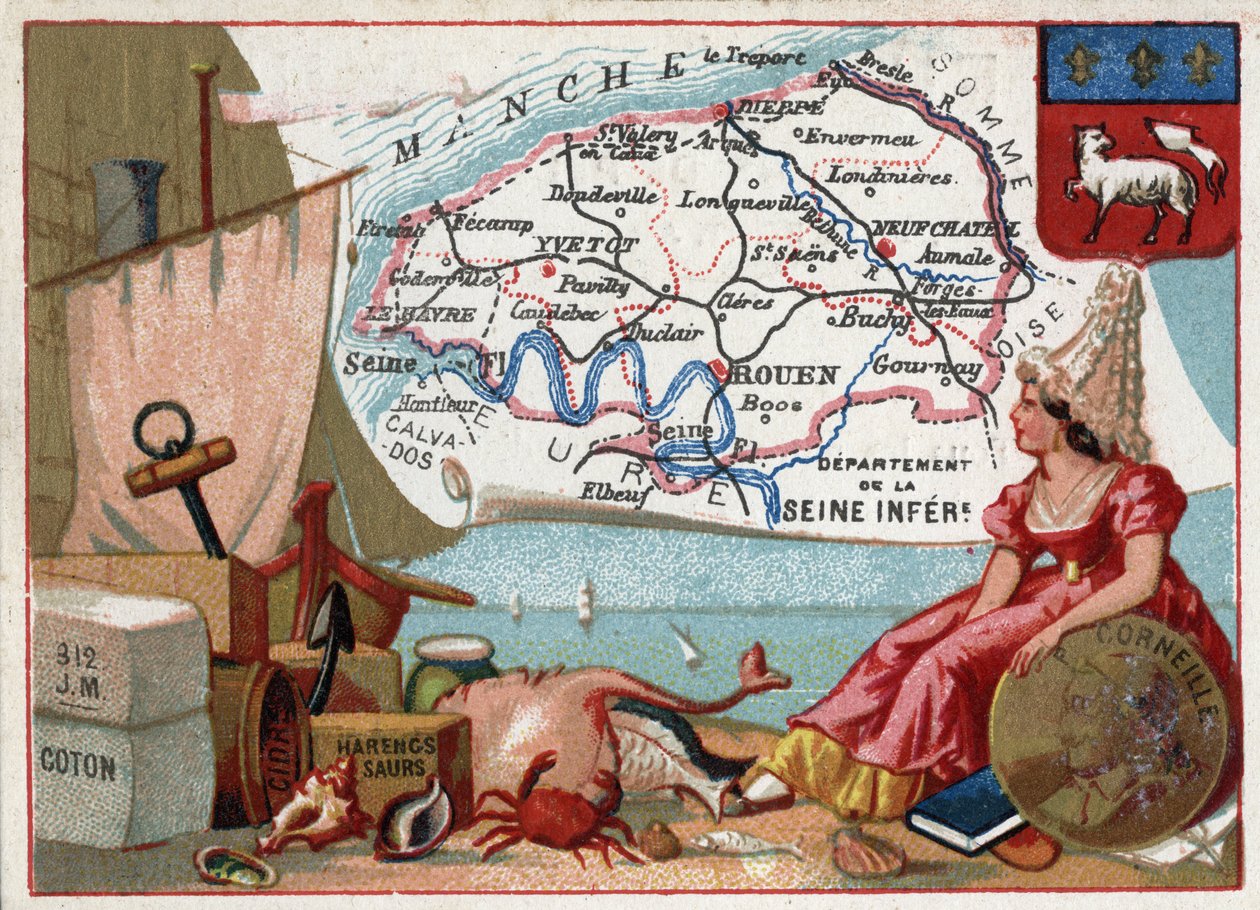 La Seine Inferieure, obecnie Seine Maritime (76), Górna Normandia (Górna Normandia), Francja. Lokalne specjały: bawełna, cydr, śledź saur. Portret Pierre