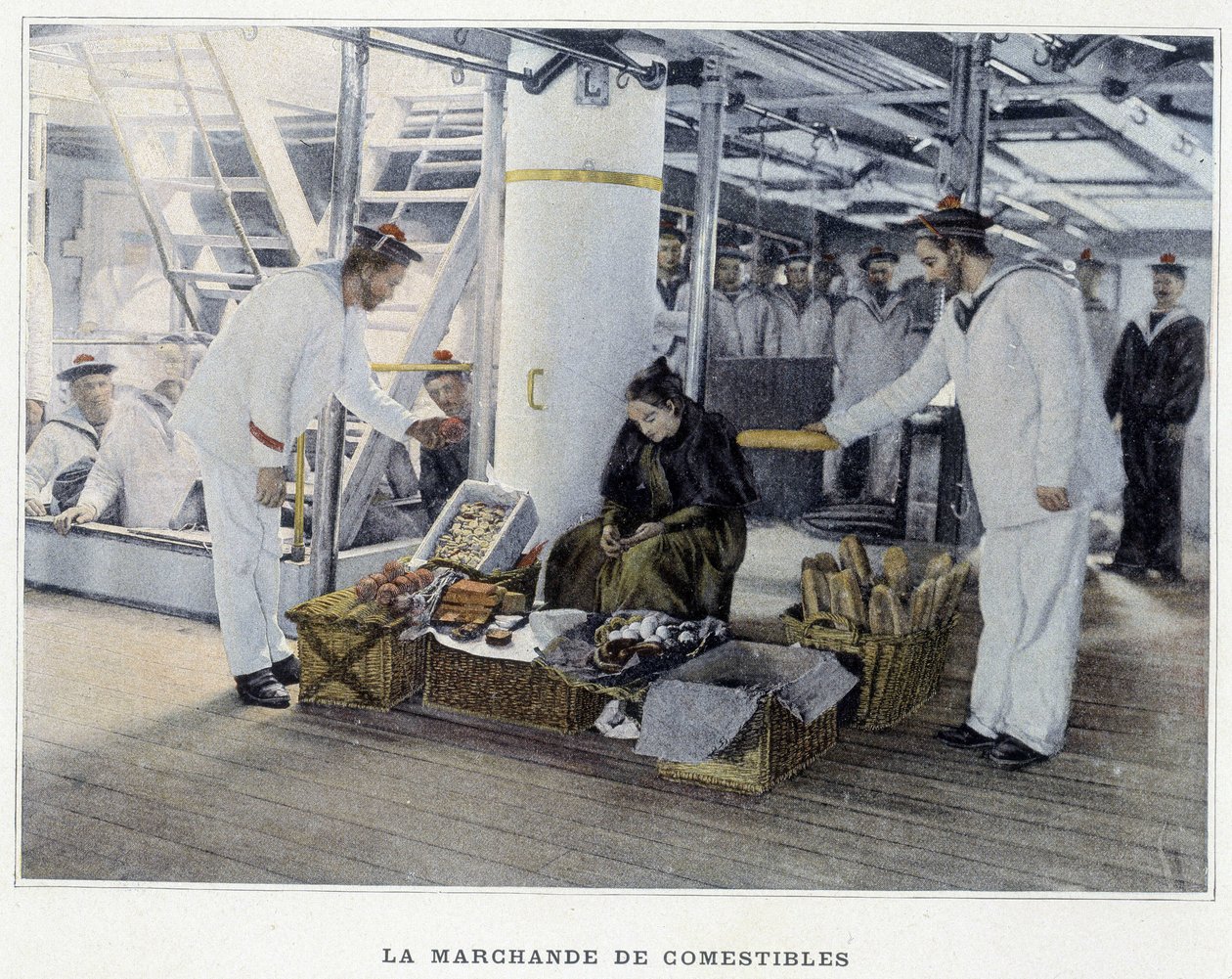 Kupiec artykułów spożywczych - w „Albumie wojskowym - Navy: Life on board”” autorstwa French School