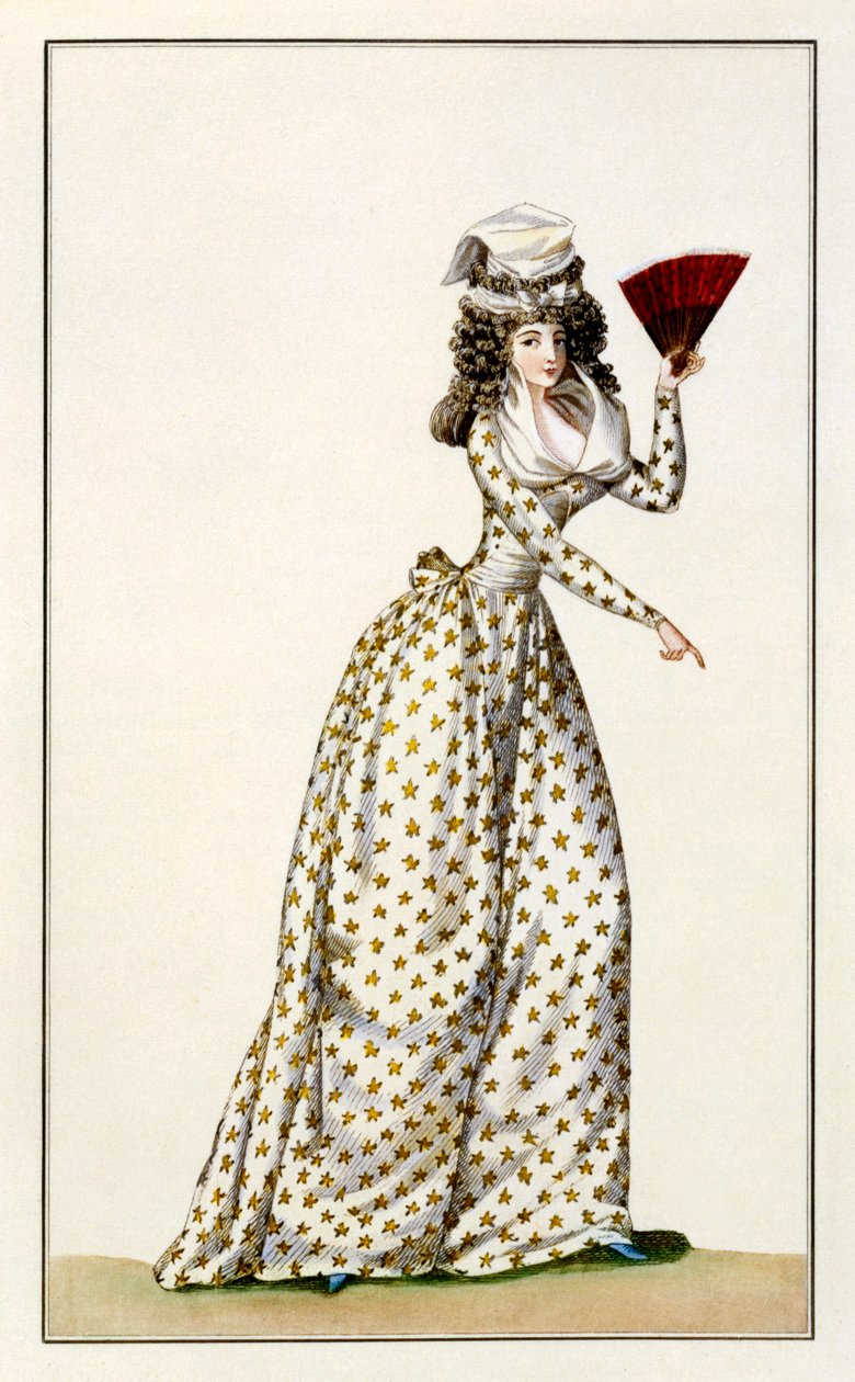 Szata damska Etoile z Journal de la Mode et du Gout, 1791 autorstwa French School