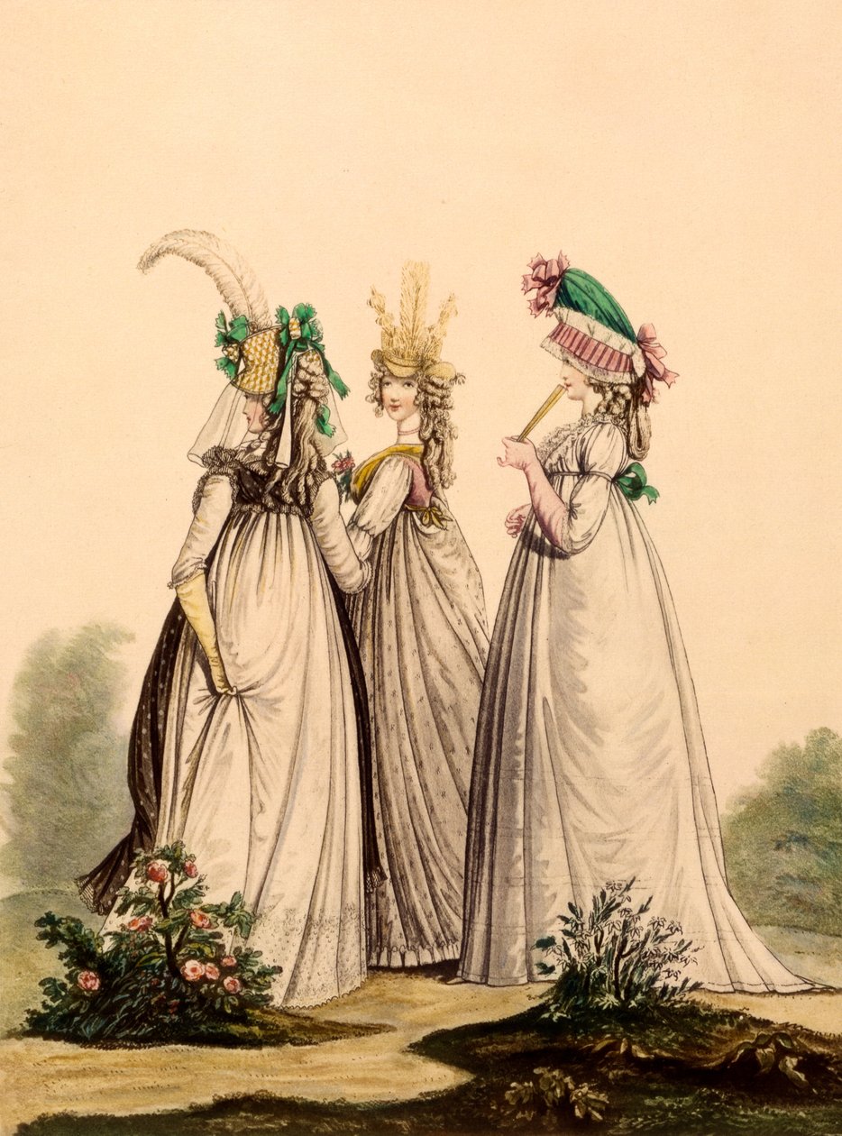 Odzież damska w dzień – Modes Anglaises, 1795 autorstwa French School