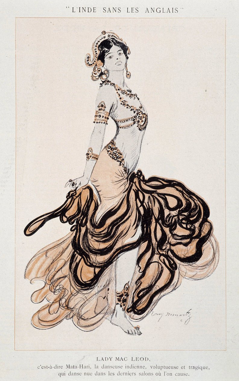 Lady Mac Leod, czyli tańcząca Mata Hari - w "La Vie Parisienne" z 24/06/1905 (rycina) autorstwa French School