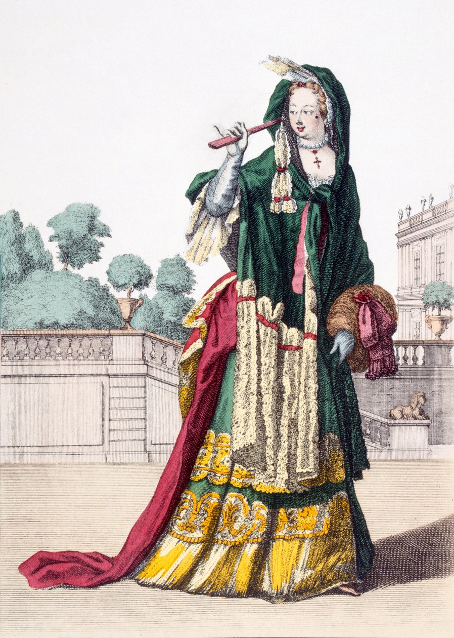 Zielony Szal Jedwabny Ladys, 1650 autorstwa French School