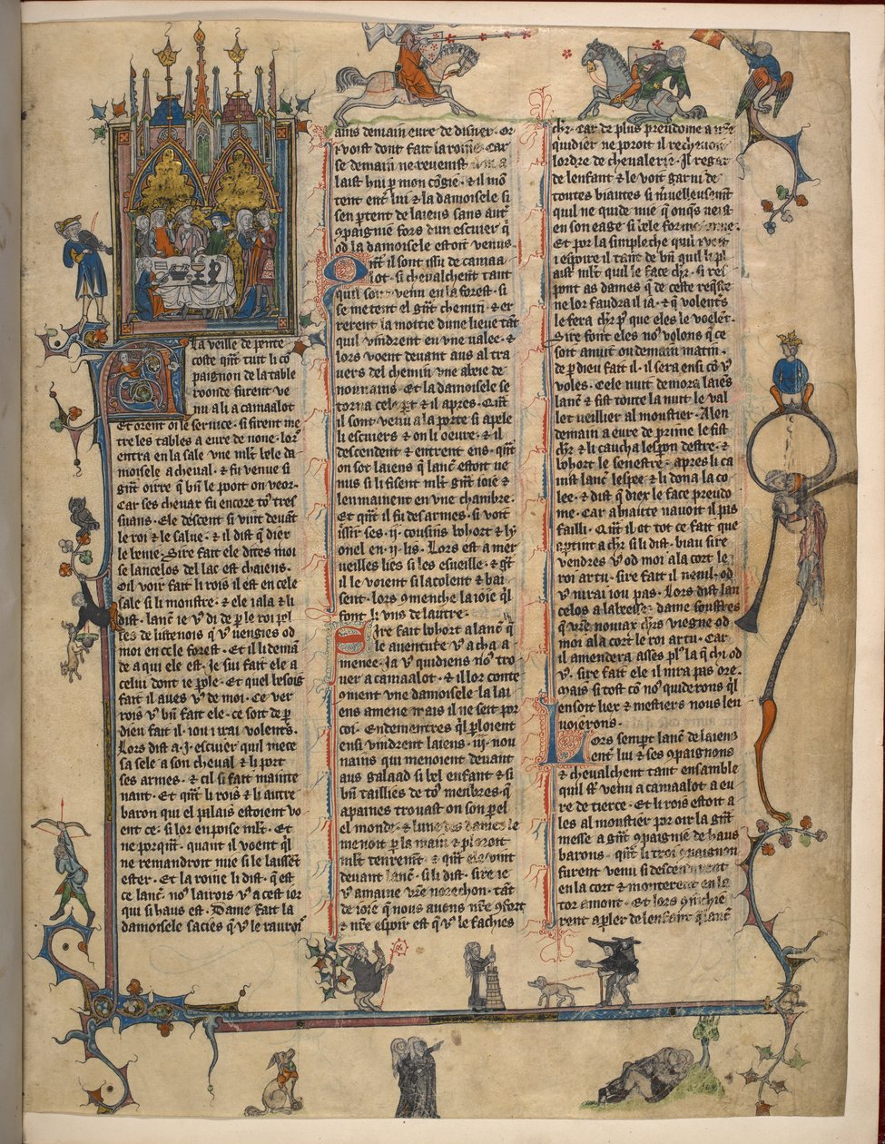 Lancelot-Graal (Cykl prozy Wulgaty), Add MS 10294/1 f.1dr autorstwa French School