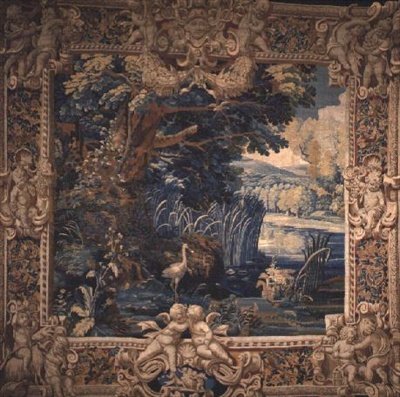 Peizažas, Paryžius, XVII amžiaus pradžia (vilnos ir šilko gobelenas)poli autorstwa French School