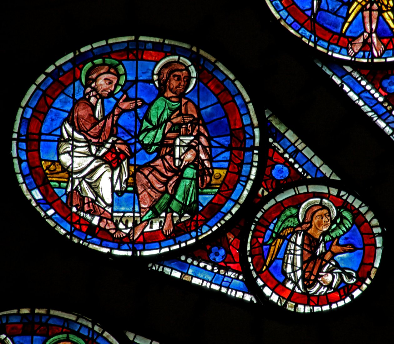 Sąd Ostateczny: Dwóch Apostołów i anioł (w143) autorstwa French School