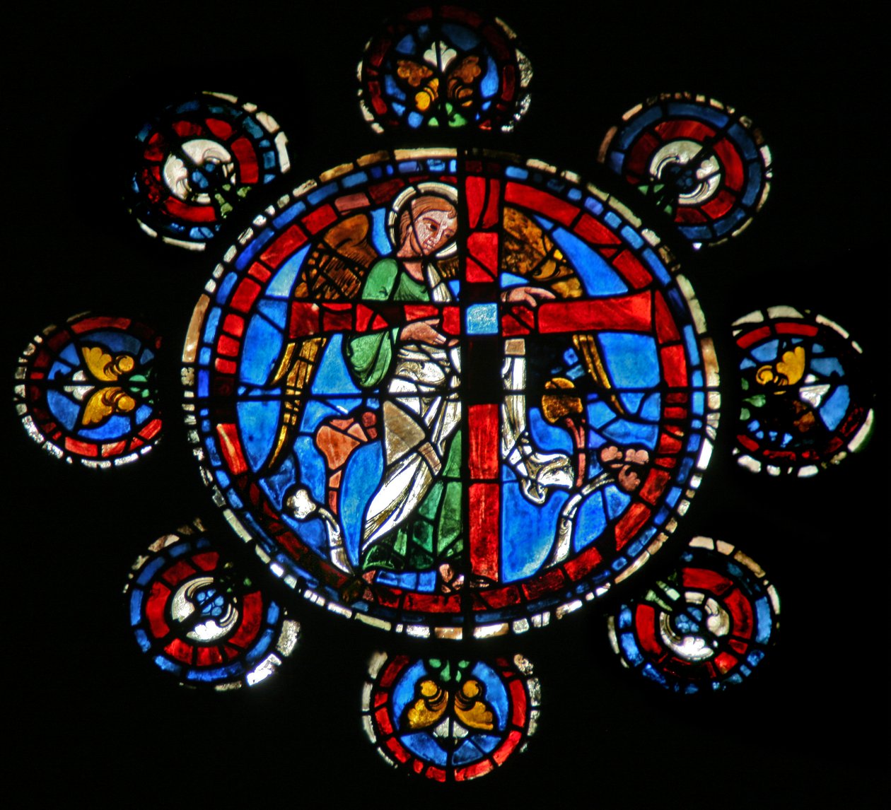 Sąd Ostateczny: anioł z krzyżem (w143) autorstwa French School