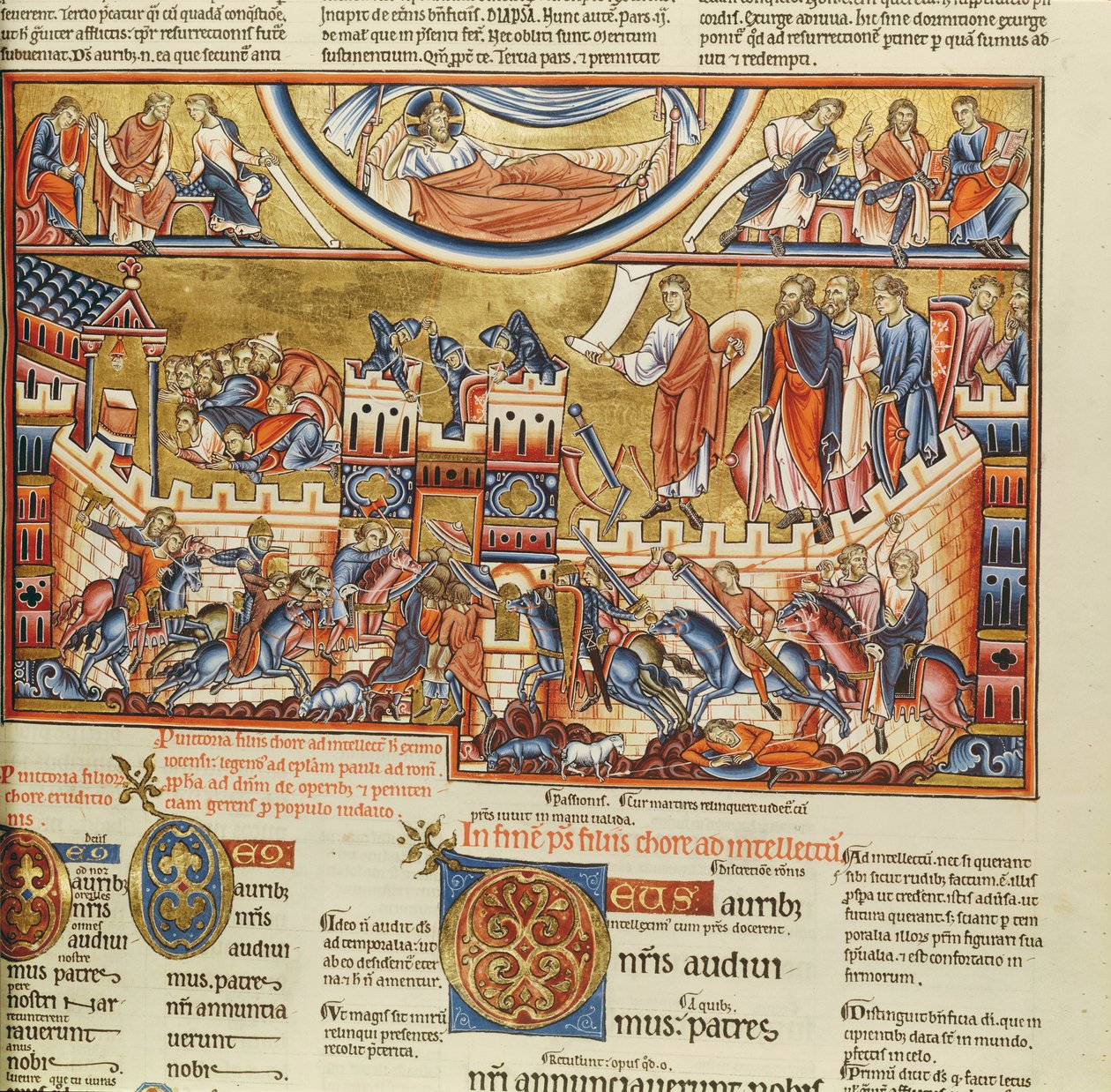 Lat 8846 f.76, Oblężenie miasta, z Hebraica Romana Gallica autorstwa French School