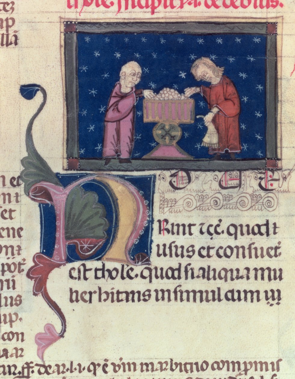 Lat 9187 fol.11v Dłużnik, z urzędu celnego Tuluzy, 1296 autorstwa French School