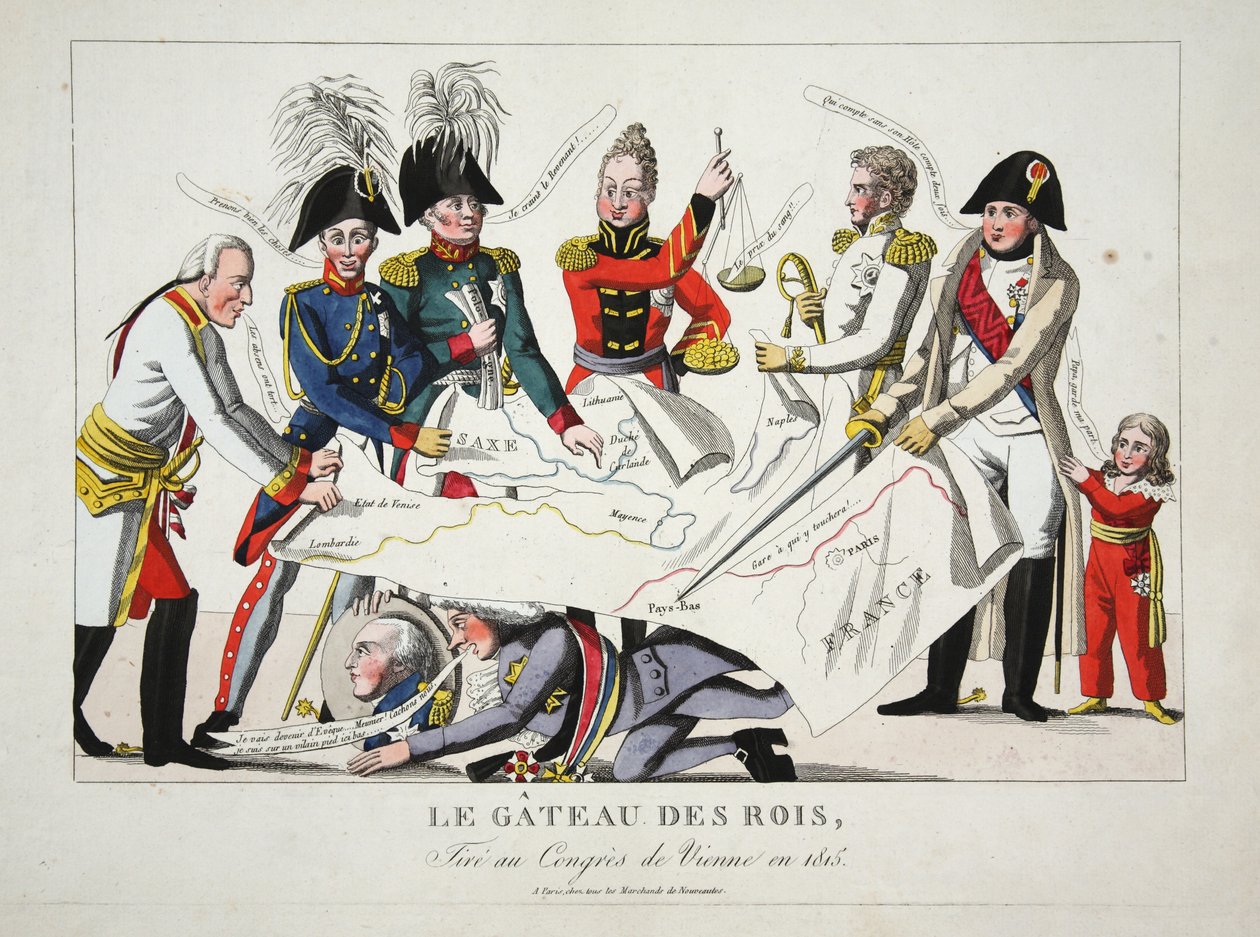 Le Gateau des Rois, wylosowany na Kongresie Wiedeńskim w 1815 r., wyd. autorstwa French School
