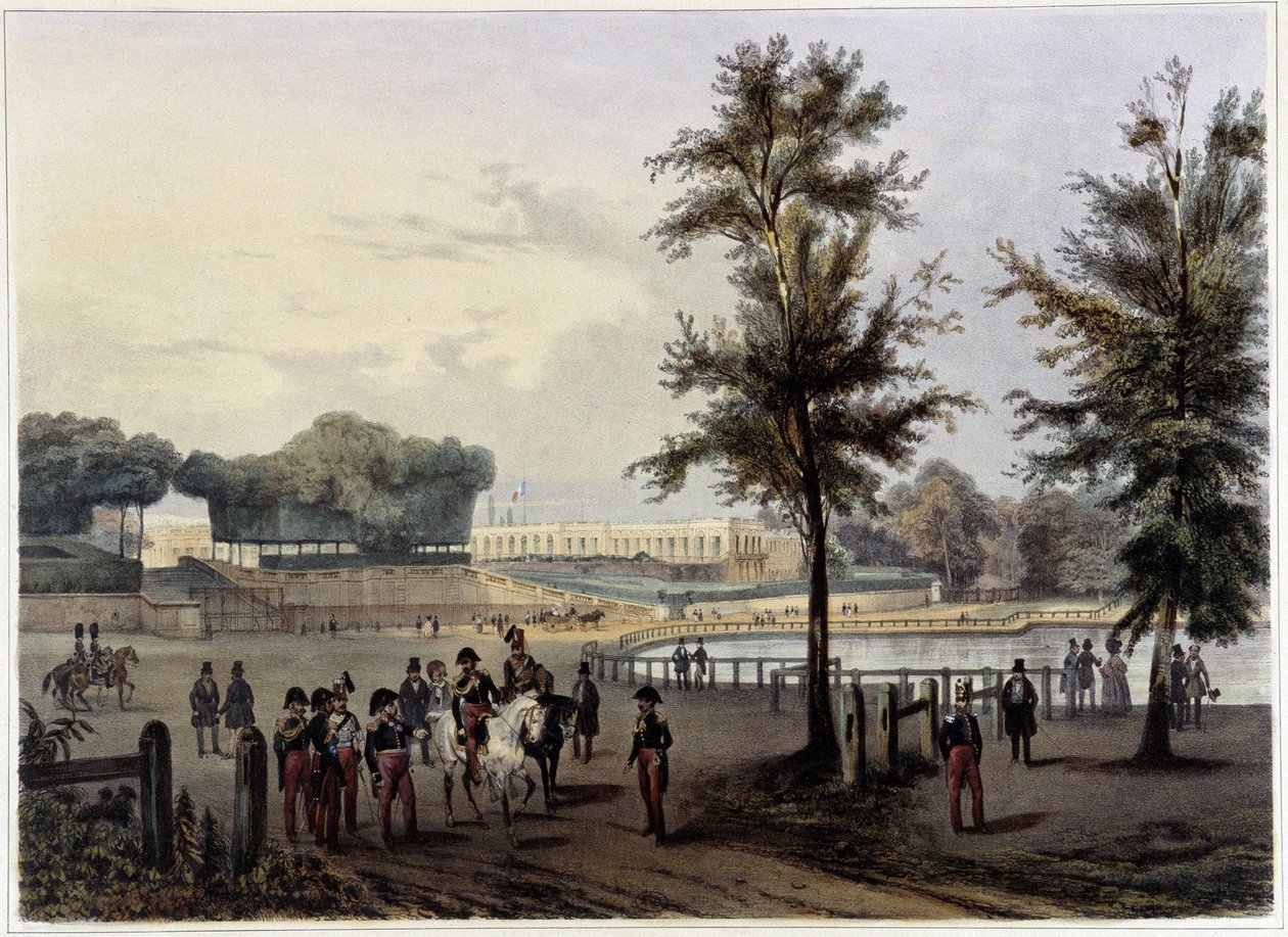 Le Grand Trianon à Versailles - w "Promenade dans Paris et ses environs", zaprojektowany przez Jacottet i Benoist, ok. 1840 r. autorstwa French School