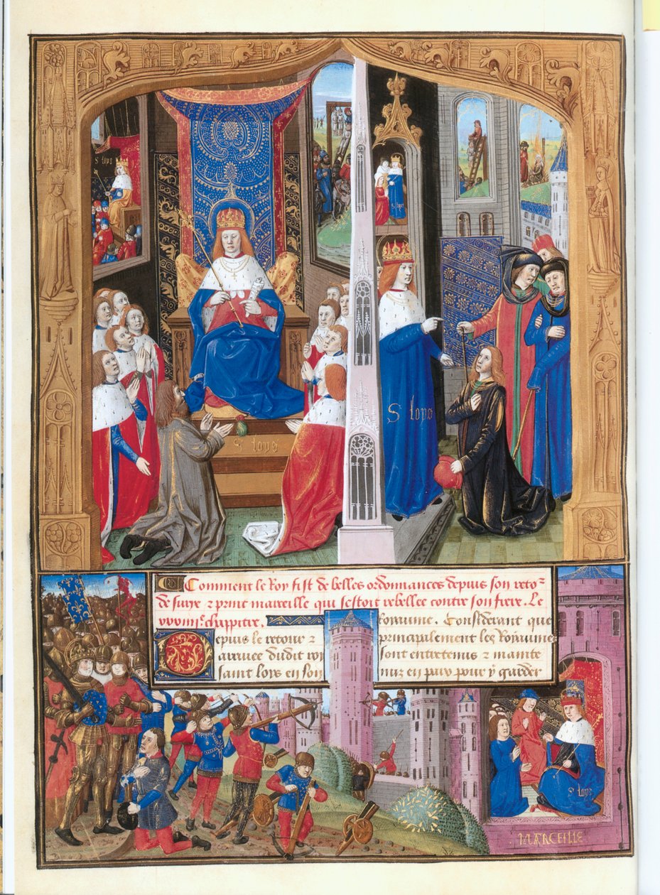 Le Livre des faits Monseigneur Saint Louis autorstwa French School