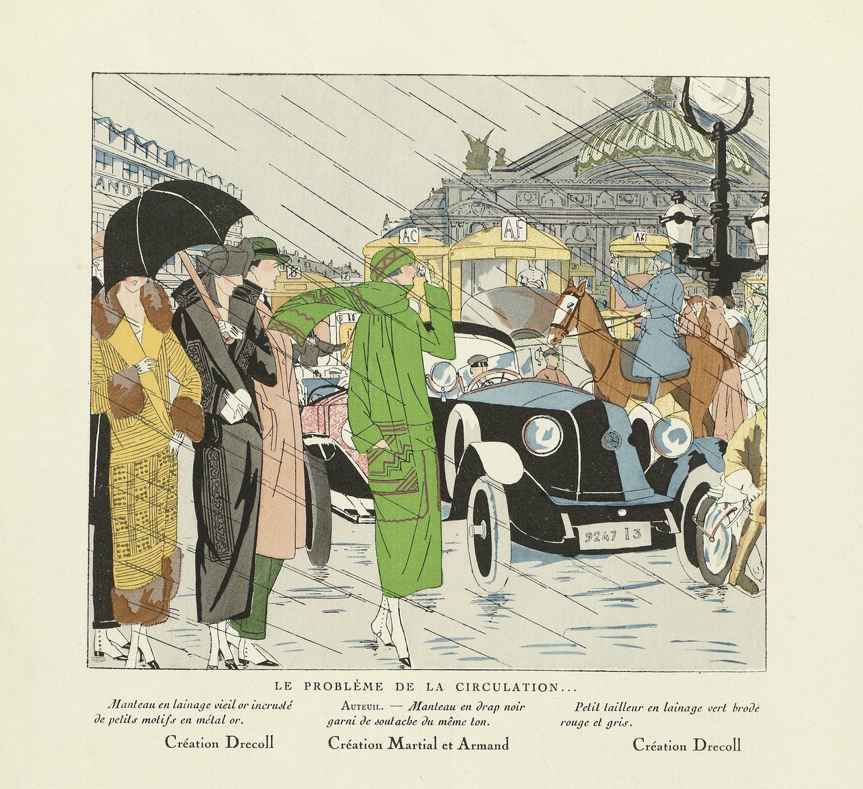 Le Probleme de la Circulation, z Art-Gout-Beaute, wyd. 1924 (odbitka szablonowa) autorstwa French School