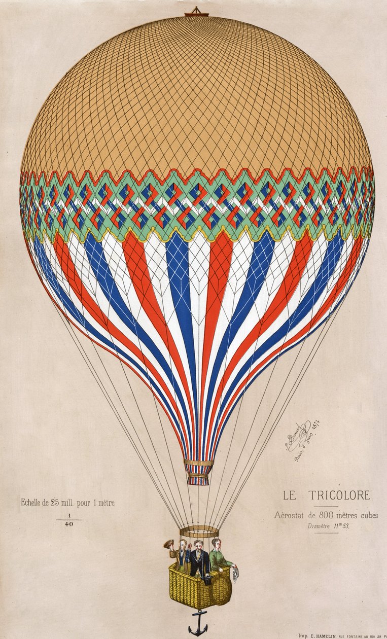 Le Tricolore, wyd. 1874 (kolor lito) autorstwa French School