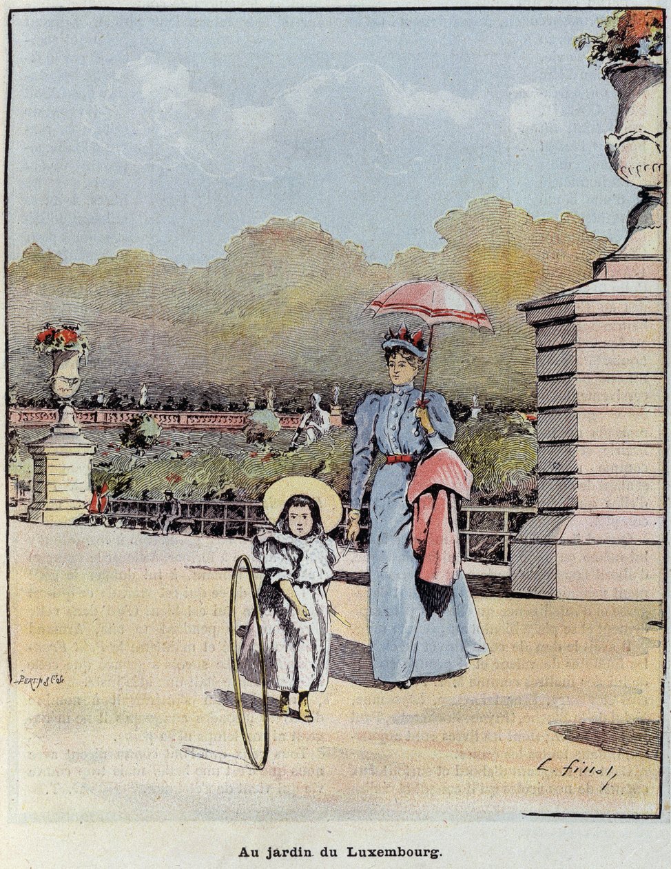 Le jardin du Luxembourg - w „Mały Francuz ilustrowany” ”z 21.07.1900 r. autorstwa French School