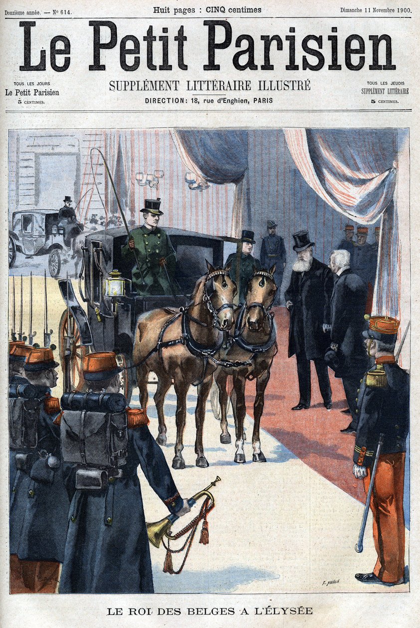 Król Belgii Leopold II przyjęty w L