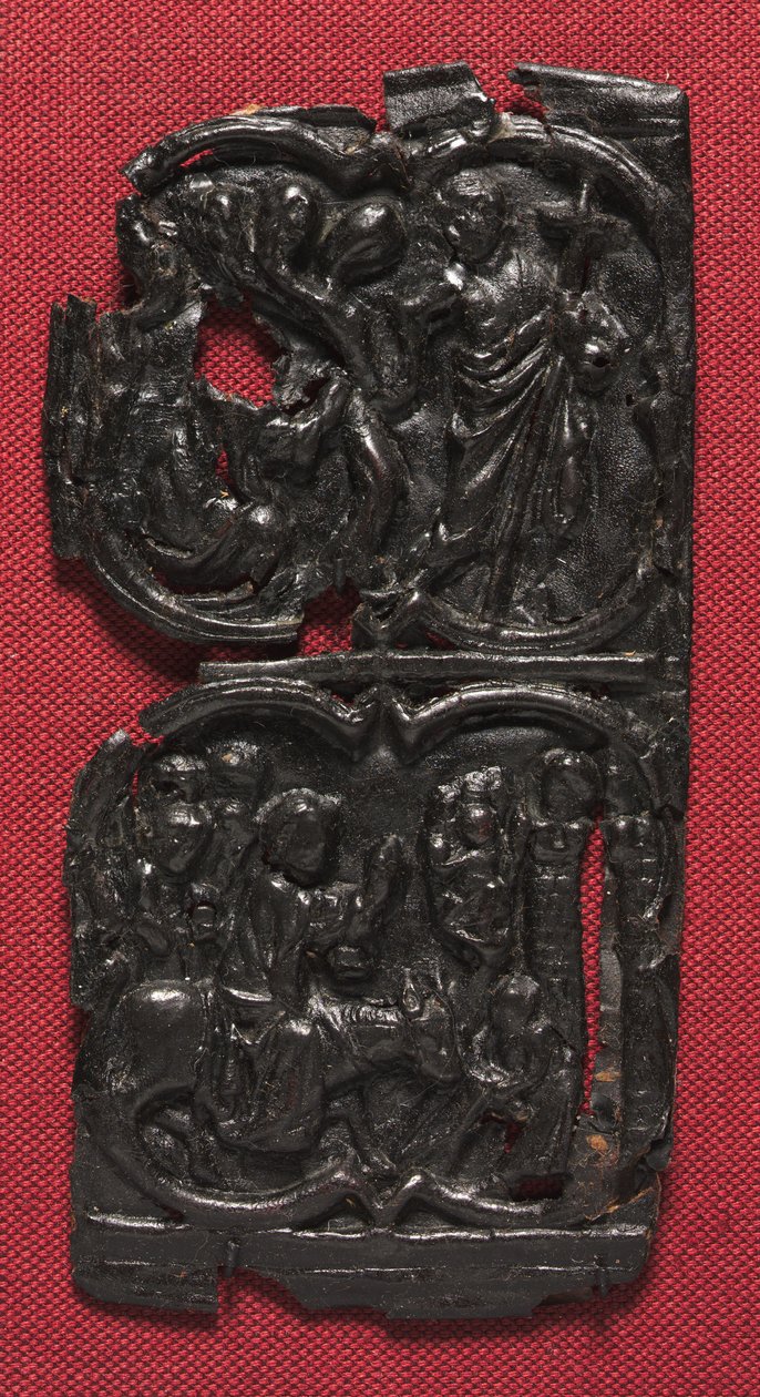 Skórzany panel, ok.1350-1400 autorstwa French School