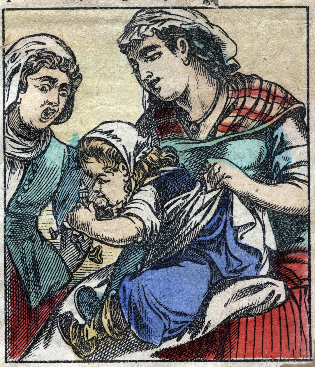 Lemuel Gulliver w Payx des Gants de Brobdingnag. Ilustracja do „Podróży Guliwera” Jonathana Swifta (1667-1745). Obrazowanie epinal pod koniec XIX wieku. autorstwa French School