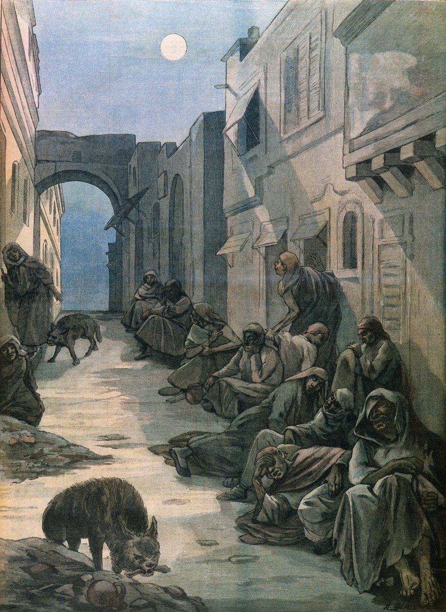 Trędowaci w Etiopii, 1898 r. autorstwa French School