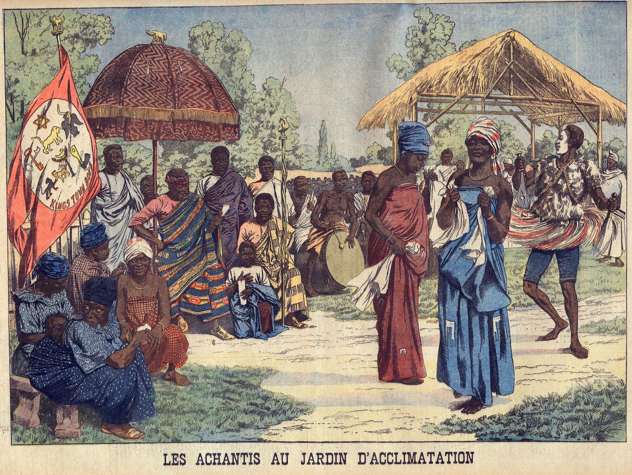Aszanti (Achanti lub Asante) z Ghany w Jardin d