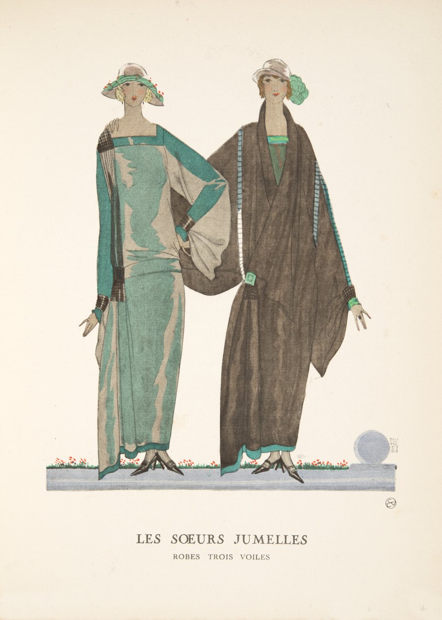 Les Soeurs Jumelles, z kolekcji talerzy modowych autorstwa French School