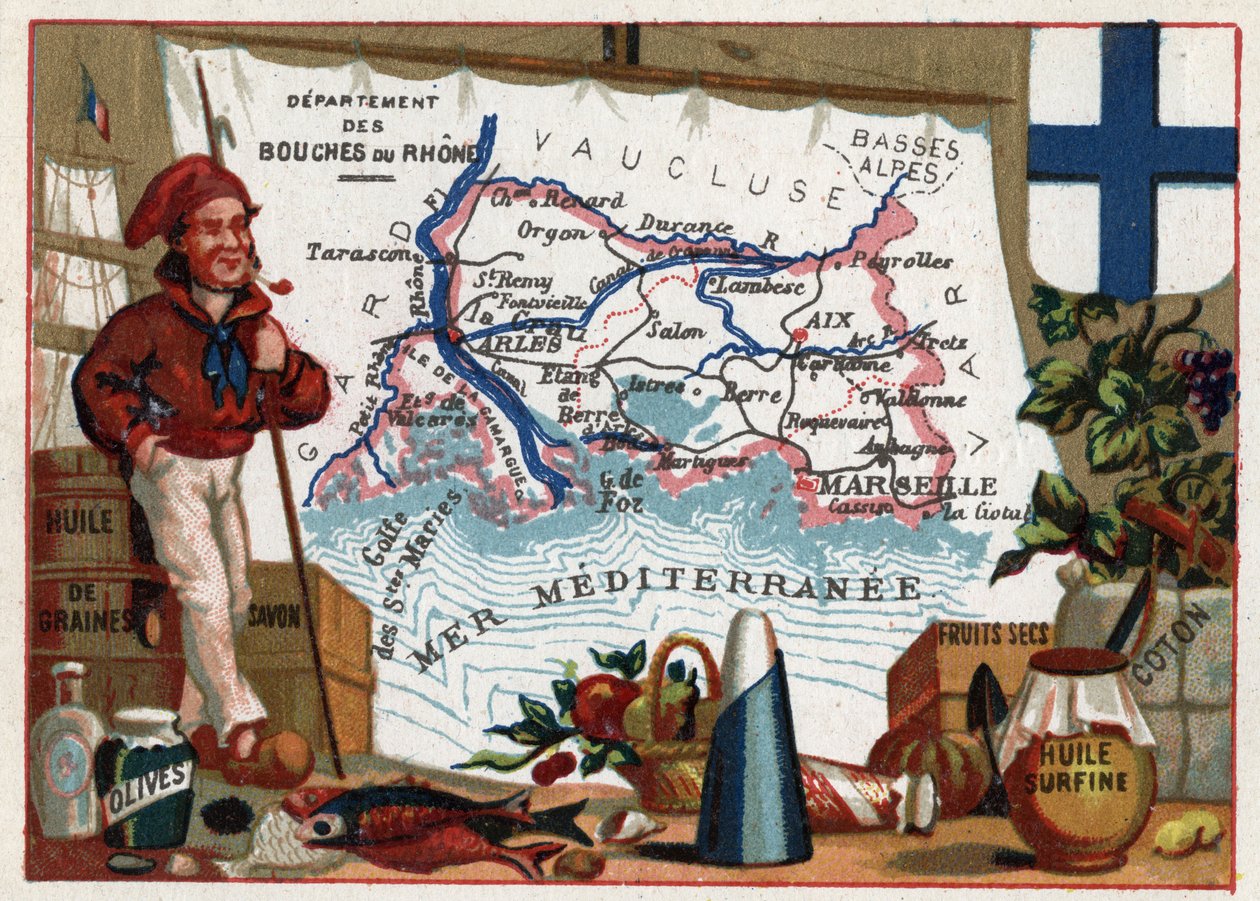 Usta Rodanu (Bouches-du-Rhone autorstwa French School