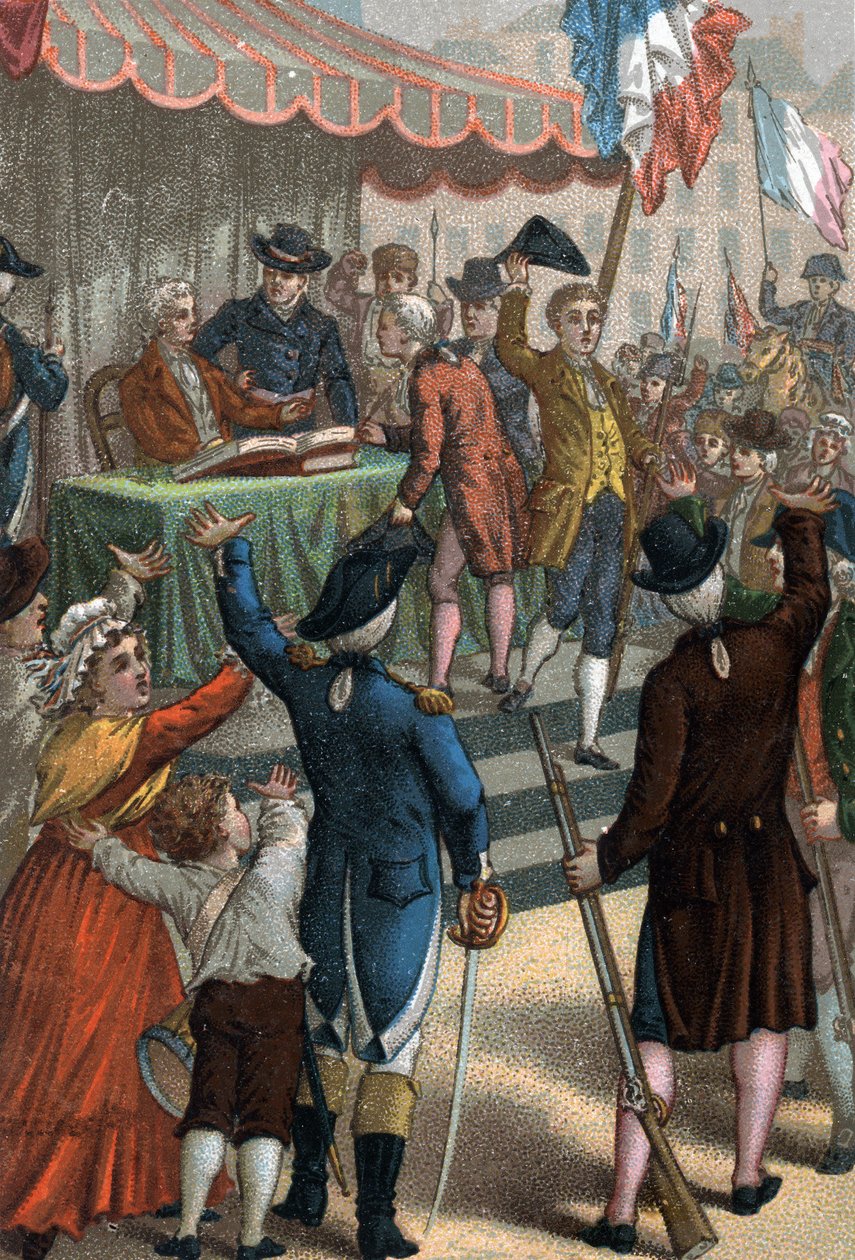 Zapisy dobrowolne (przed teatrem Odeon, Paryż), La Patrie en danger, 22 lipca 1792. autorstwa French School