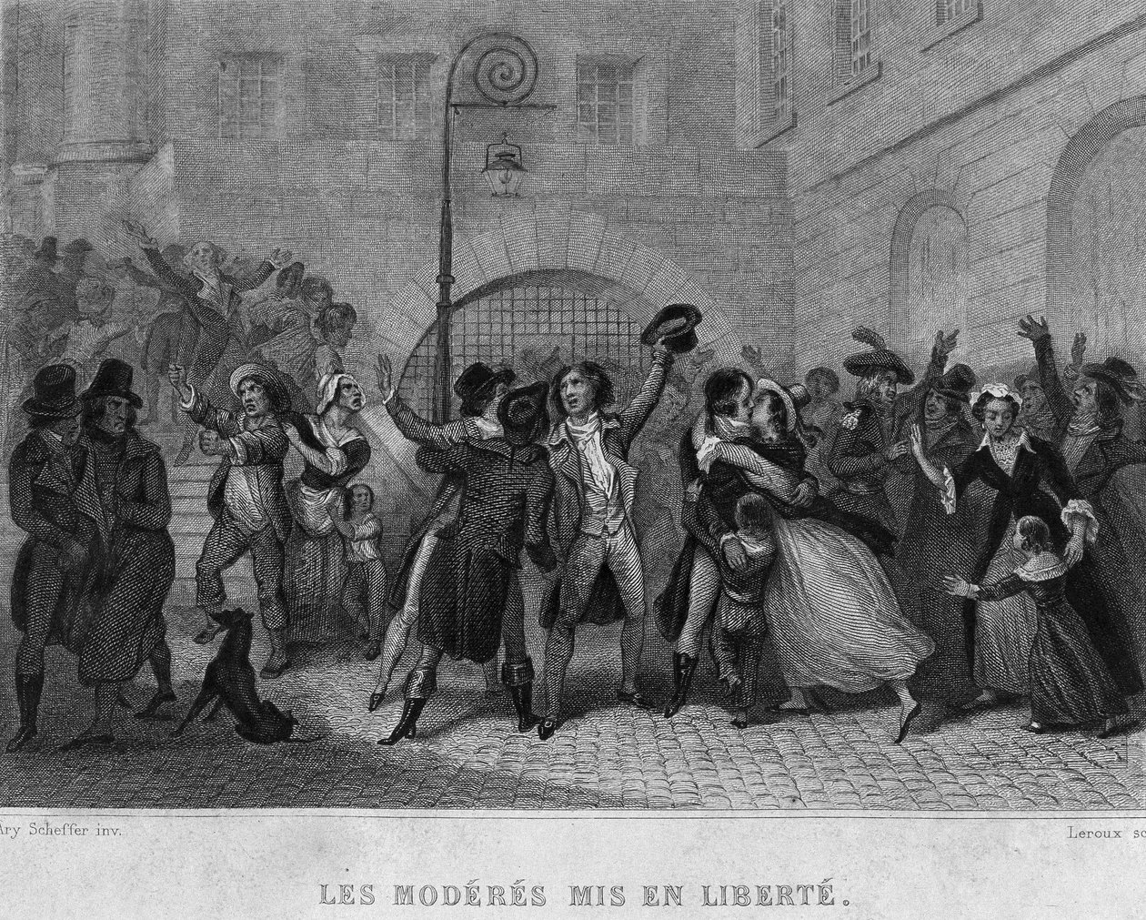Uwolnieni moderatorzy w „Rewolucji Francuskiej” Thiersa. 19 wiek autorstwa French School