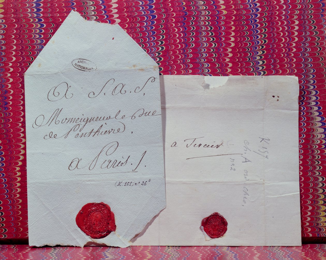 Lettres de cachet (Królewskie nakazy wygnania lub wsadzenia kogoś do więzienia) autorstwa French School