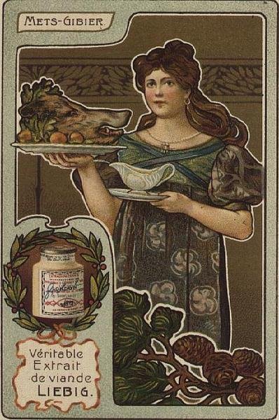 Liebig Italian Illustrated Food Card, początek XX wieku autorstwa French School