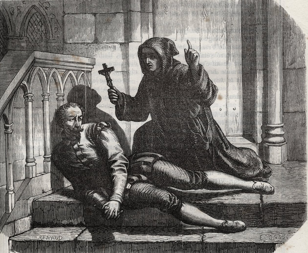 Zamknięty w Tower of London, wyszedł tylko, by wspiąć się na rusztowanie: kanclerz Thomas More (1478-1535) w więzieniu, ponieważ odmówił nadania królewskiej pieczęci małżeństwu króla Henryka VIII (1491-1547) z Anną de Boleyn (Anna lub Ann Bolin i Anne Bull autorstwa French School