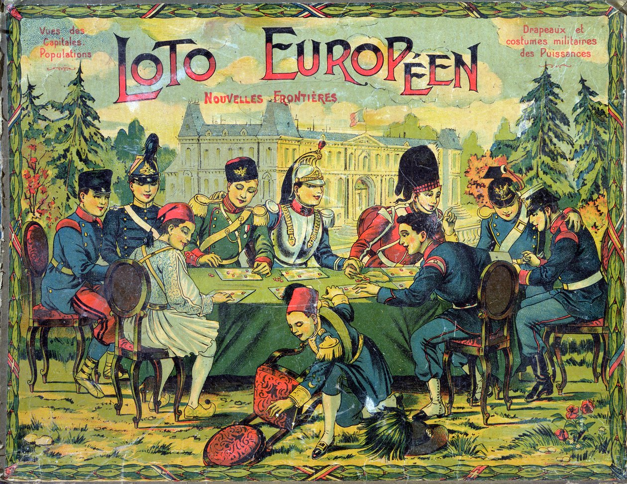 Loto Europeen, francuska wersja gry Lotto dla dzieci, ok.1900 autorstwa French School