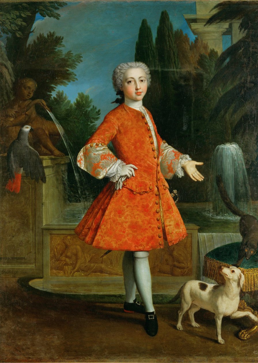 Louis-Philippe, książę Orleanu jako chłopiec, Duc de ... (obraz na płótnie) autorstwa French School