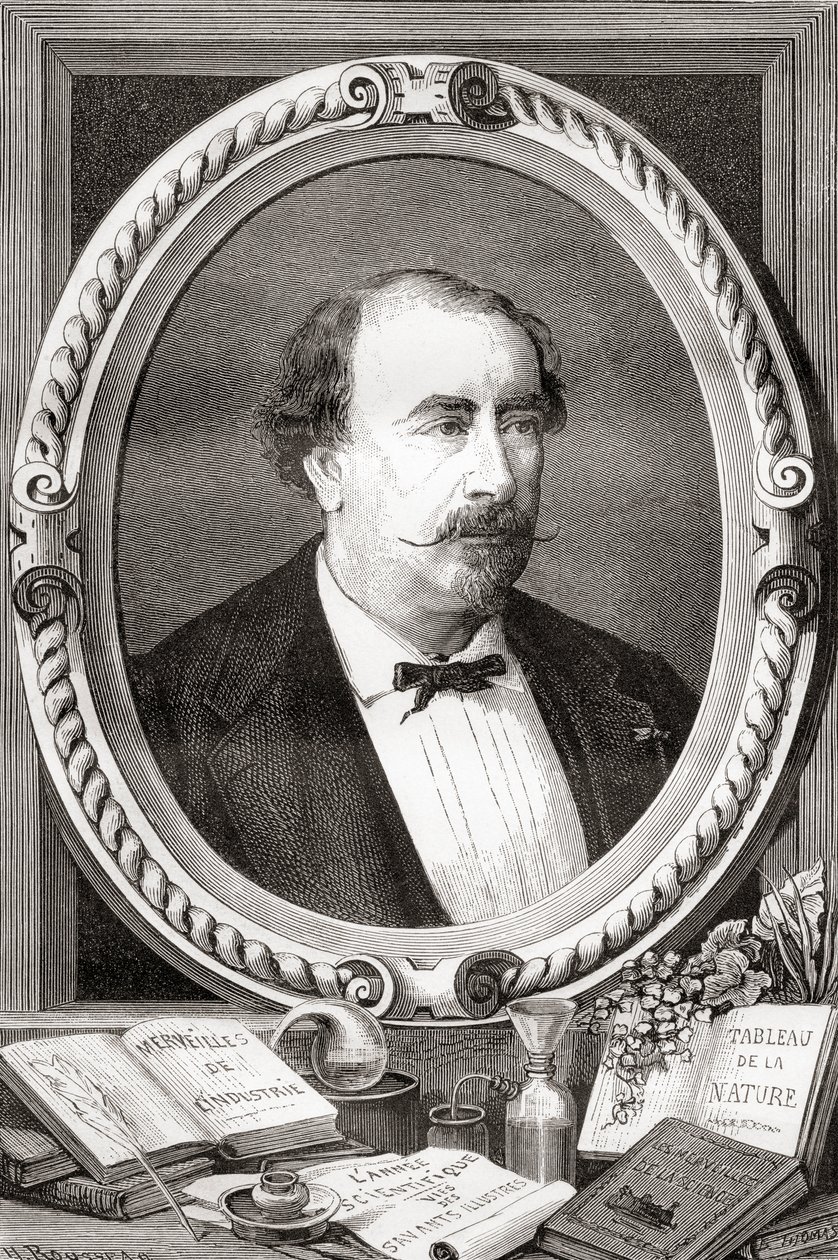 Louis Figuier, francuski naukowiec i pisarz, z Les Merveilles de la Science, wyd. 1870 autorstwa French School