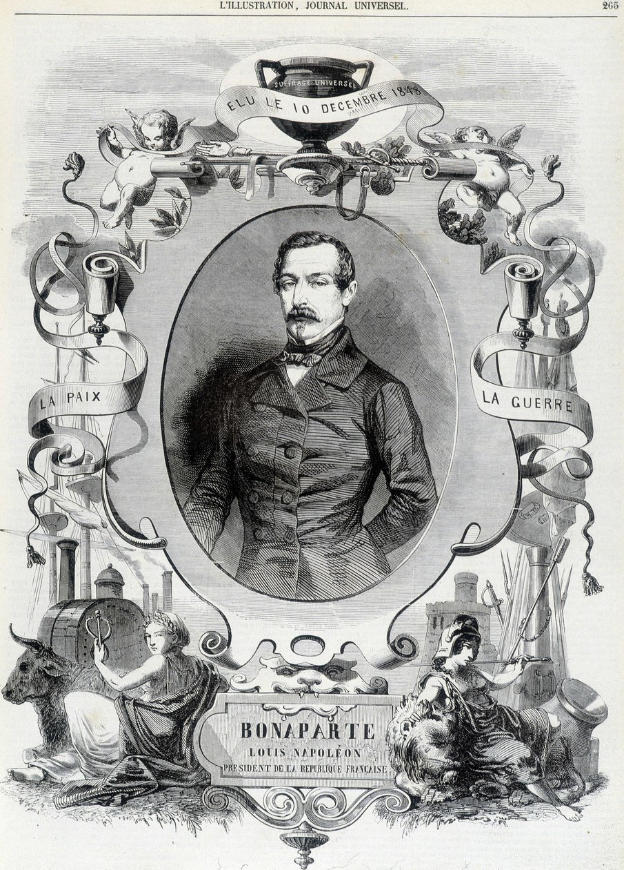 Ludwik Napoleon Bonaparte (Louis-Napoleon III), Prezydent Republiki Francuskiej - Ill. autorstwa French School