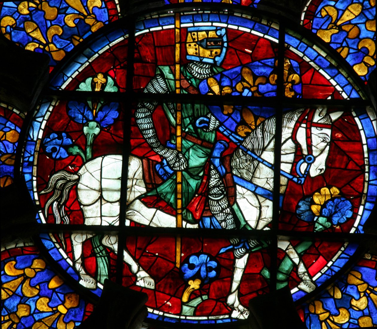 Ludwik VIII jako rycerz na koniu (w107) autorstwa French School