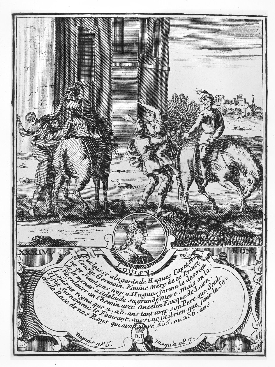 Ludwik V Faineant (grafika) autorstwa French School