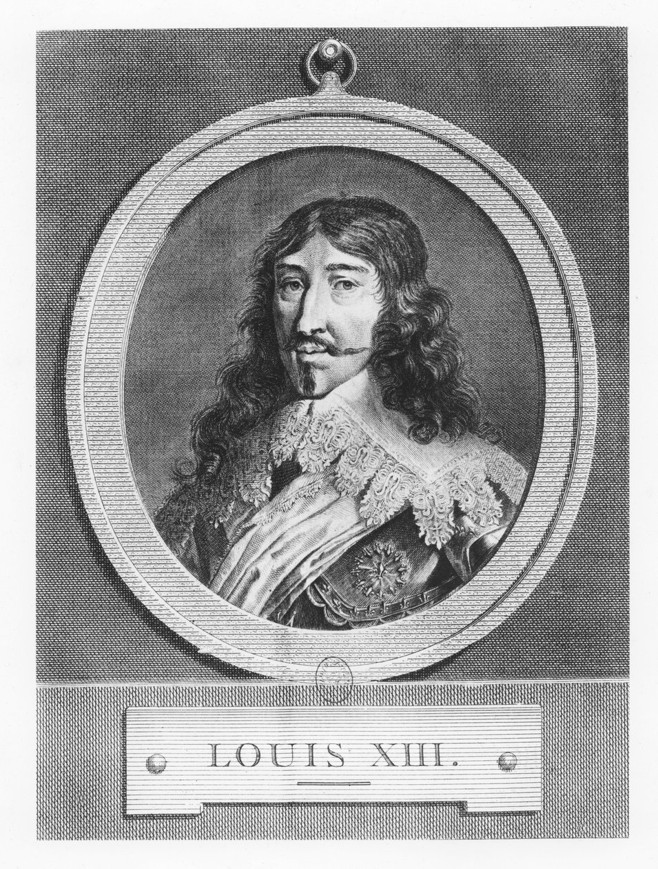 Ludwik XIII, król Francji (grafika) autorstwa French School