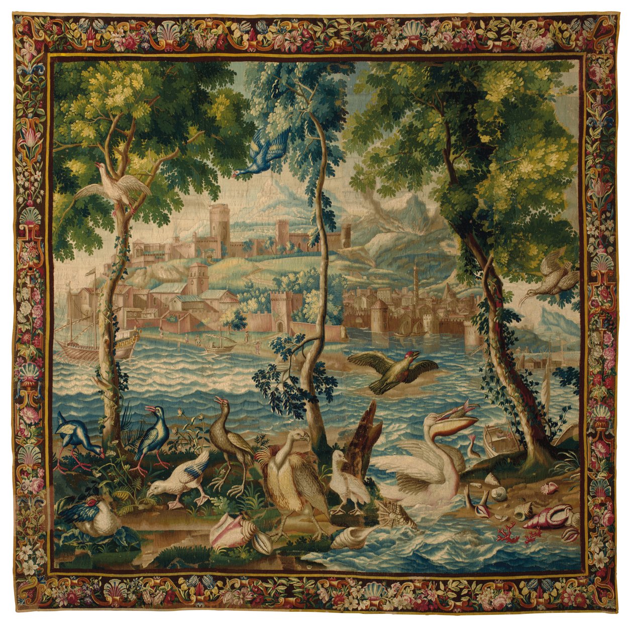 Gobelin „porty morskie” Ludwika XIV Beauvais, ok. 1700 autorstwa French School